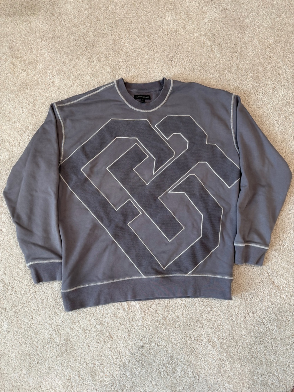 Banana Republic Purple/Periwinkle Longsleeve Crewneck Sweatshirt